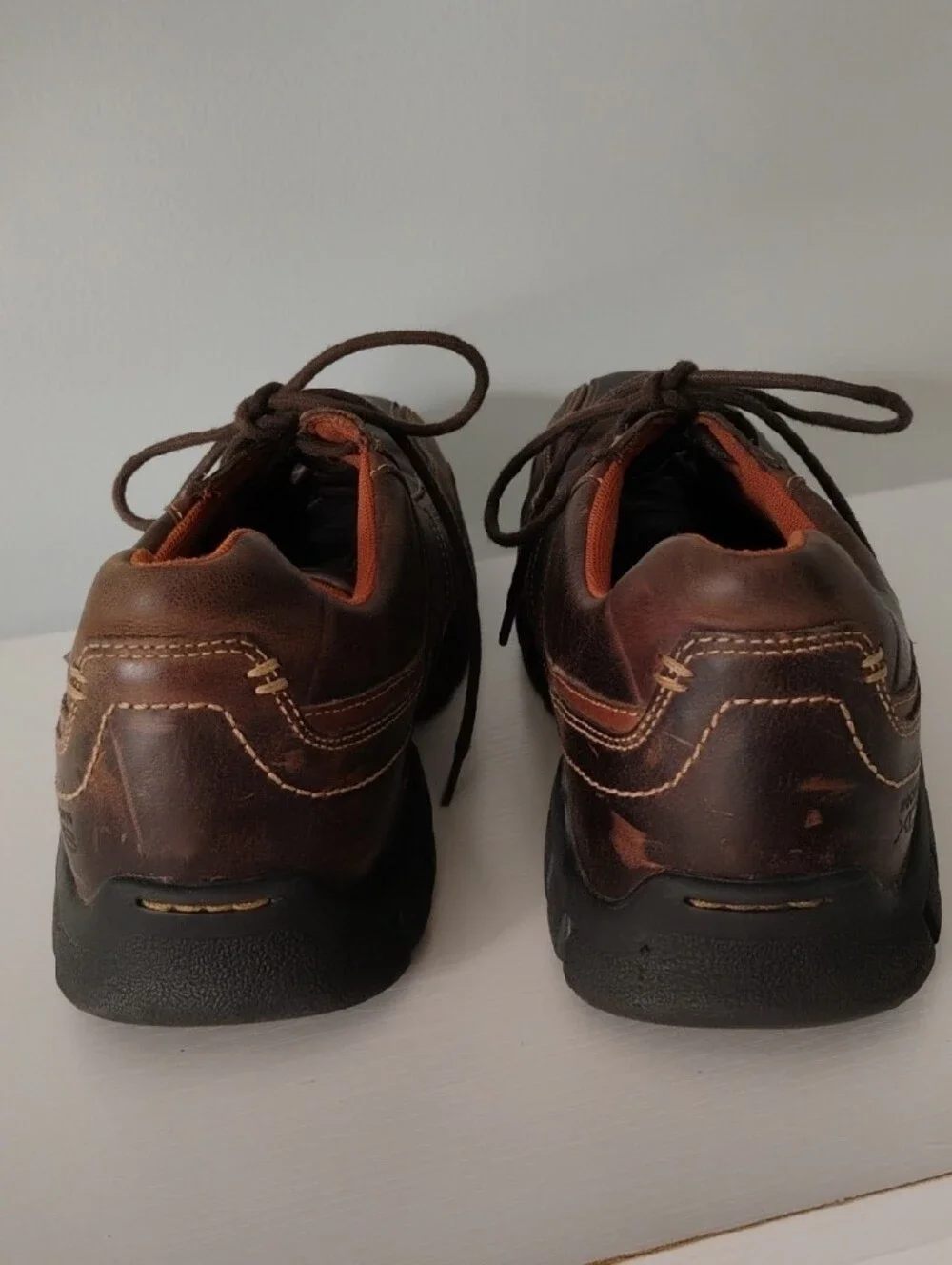 Rockport XCS Brown Leather Men’s Casual Slip-On Lace Shoes 12M